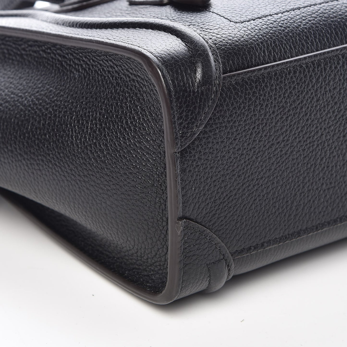 Drummed Calfskin Nano Luggage Black