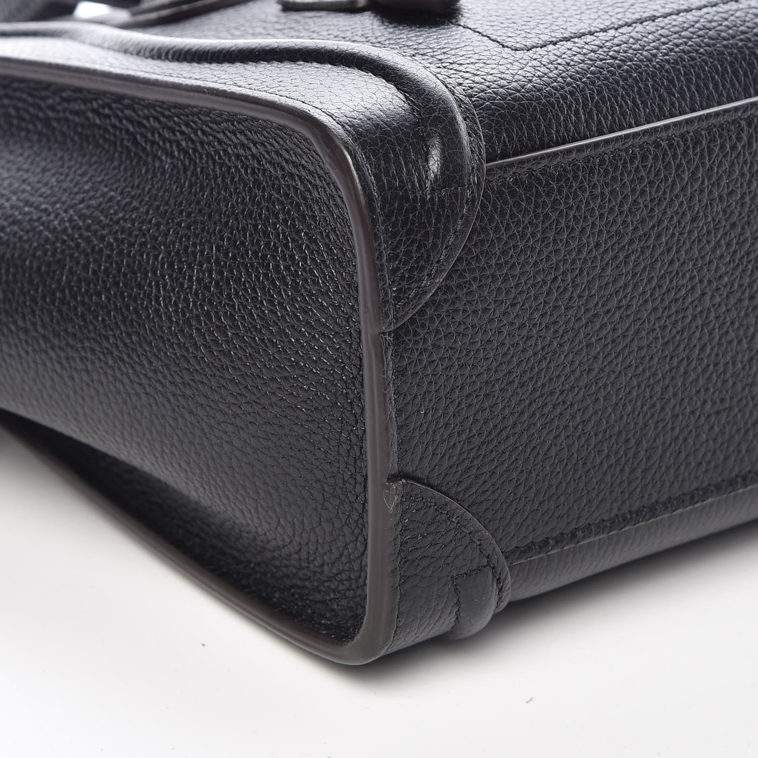 Celine Drummed Calfskin Nano Luggage Black 8 of 9