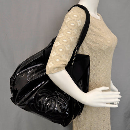 Chanel Vinyl Stretch Spirit Large Cabas Tote Black 3 of 11