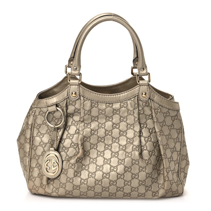 Gucci Guccissima Medium Sukey Tote Champagne 1 of 12
