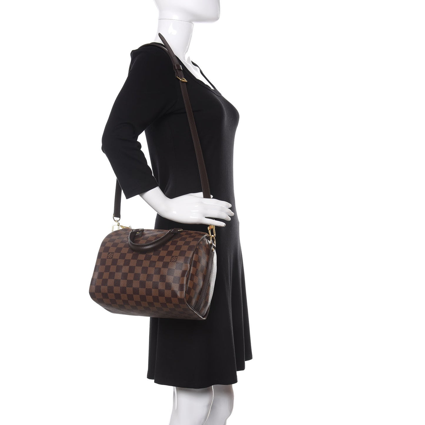 Damier Ebene Speedy Bandouliere 25