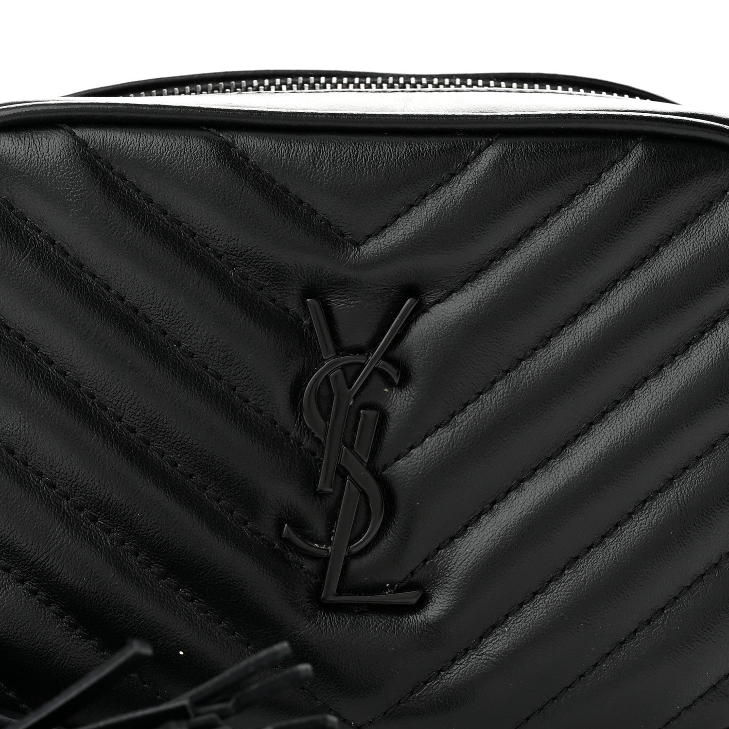 Saint Laurent Calfskin Matelasse Monogram Lou Belt Bag Black 8 of 10