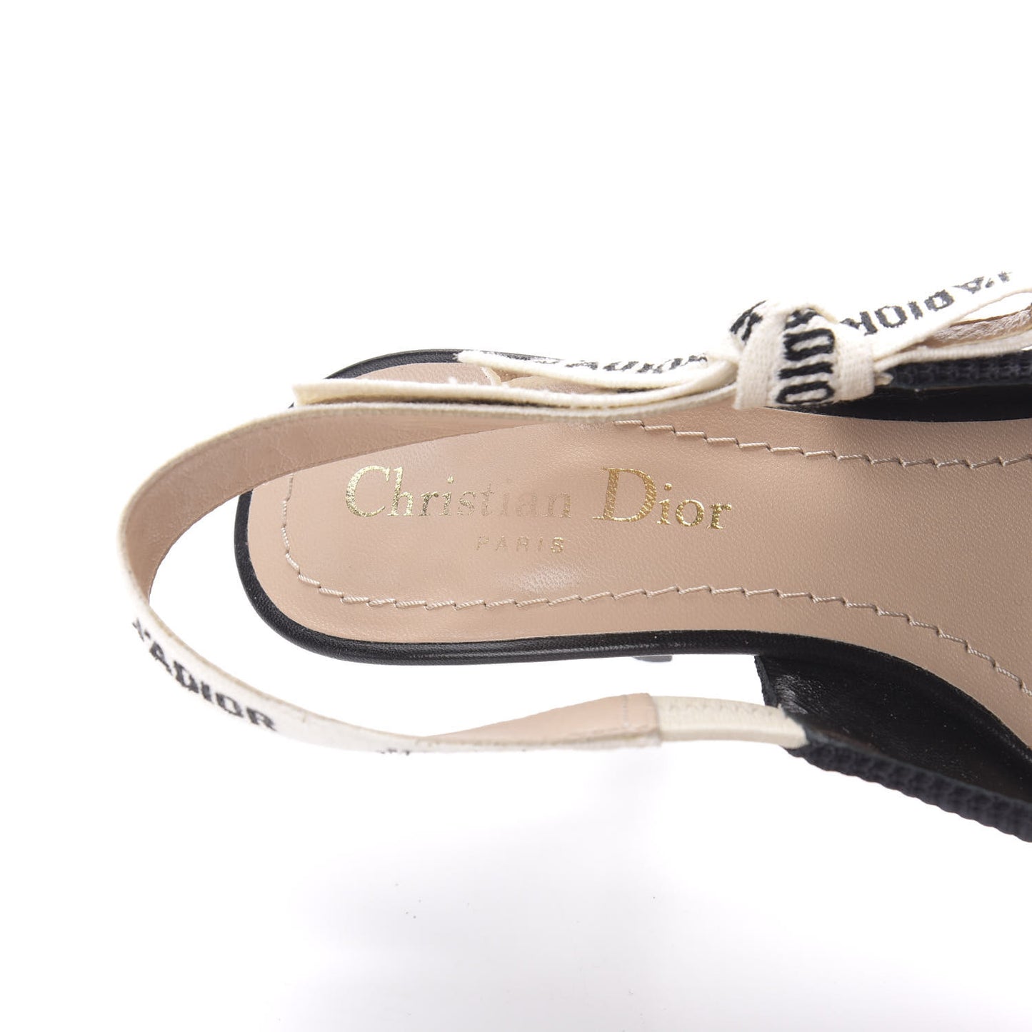Technical Canvas Ribbon J Adior Slingback 65mm Pumps 35 Black