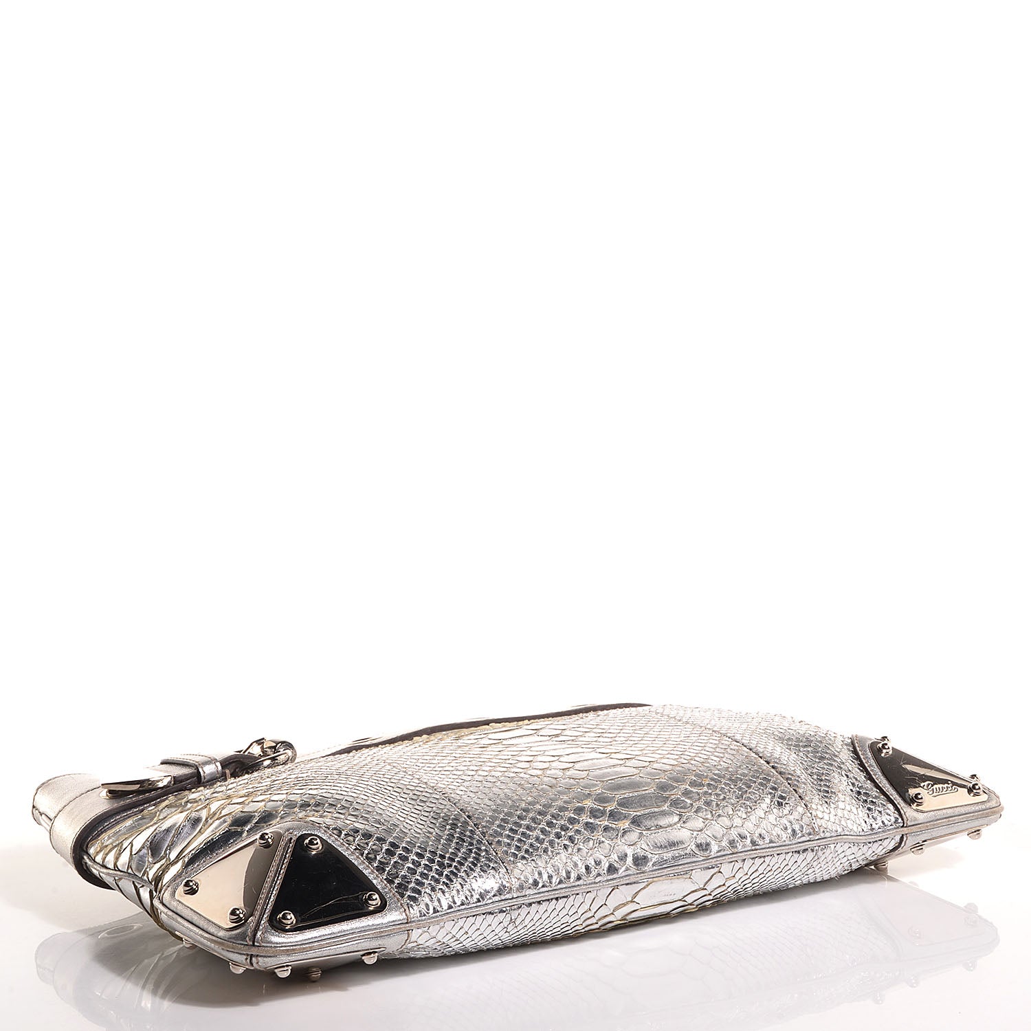 Gucci Python Romy Medium Tote Silver 4 of 9