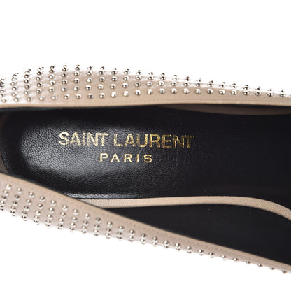 Saint Laurent Calfskin Micro Stud Paris 105 Pumps 36.5 Beige 6 of 10