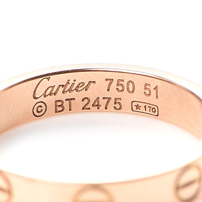 Cartier 18K Pink Gold 3.5mm LOVE Wedding Band Ring 51 5.75 4 of 4