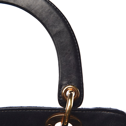 Christian Dior Lambskin Cannage Medium Lady Dior Black 16 of 20
