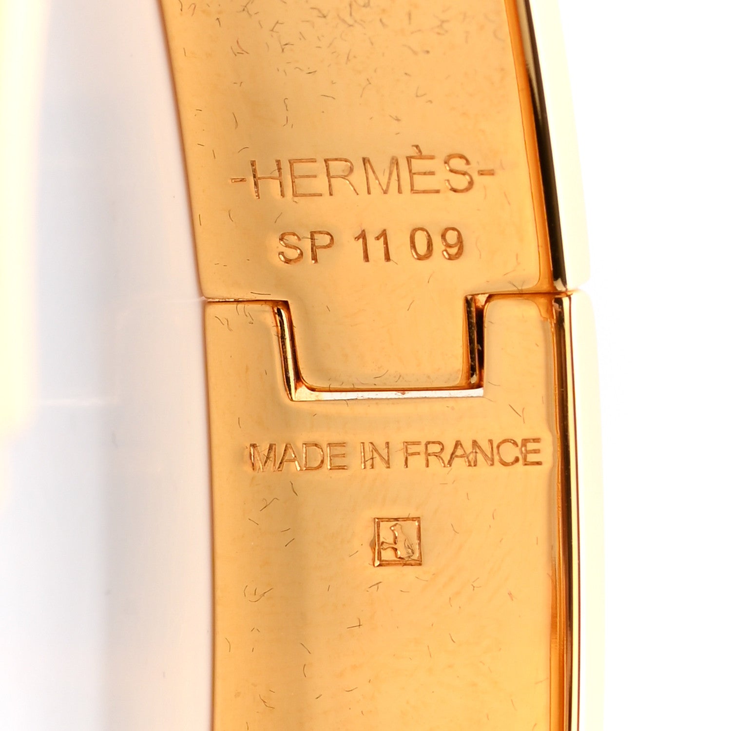 Hermes Enamel Narrow Clic Clac H Bracelet PM White 4 of 4