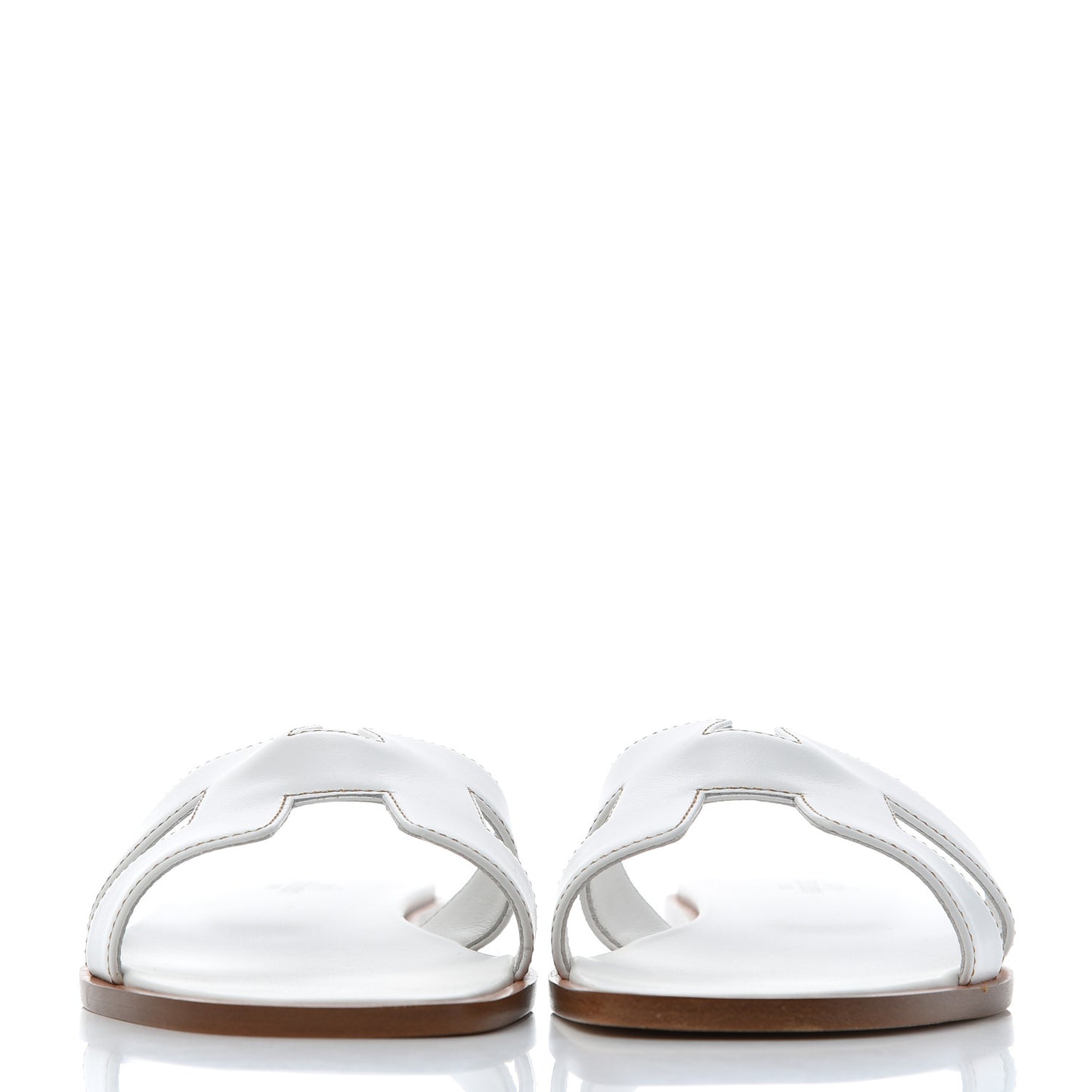 Box Calfskin Oran Sandals 37 White