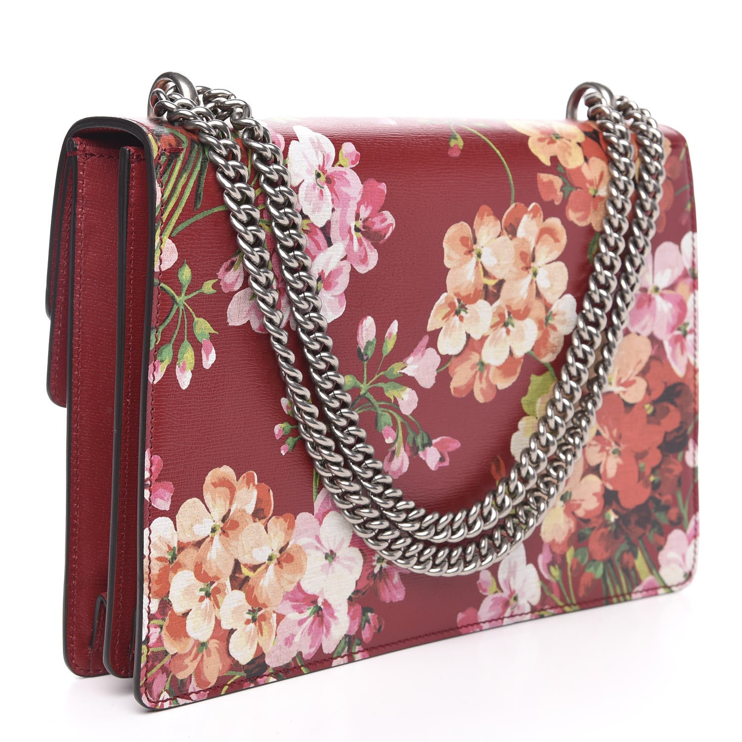 Gucci Calfskin Blooms Print Medium Dionysus Shoulder Bag Romantic Cherry Multicolor 3 of 10