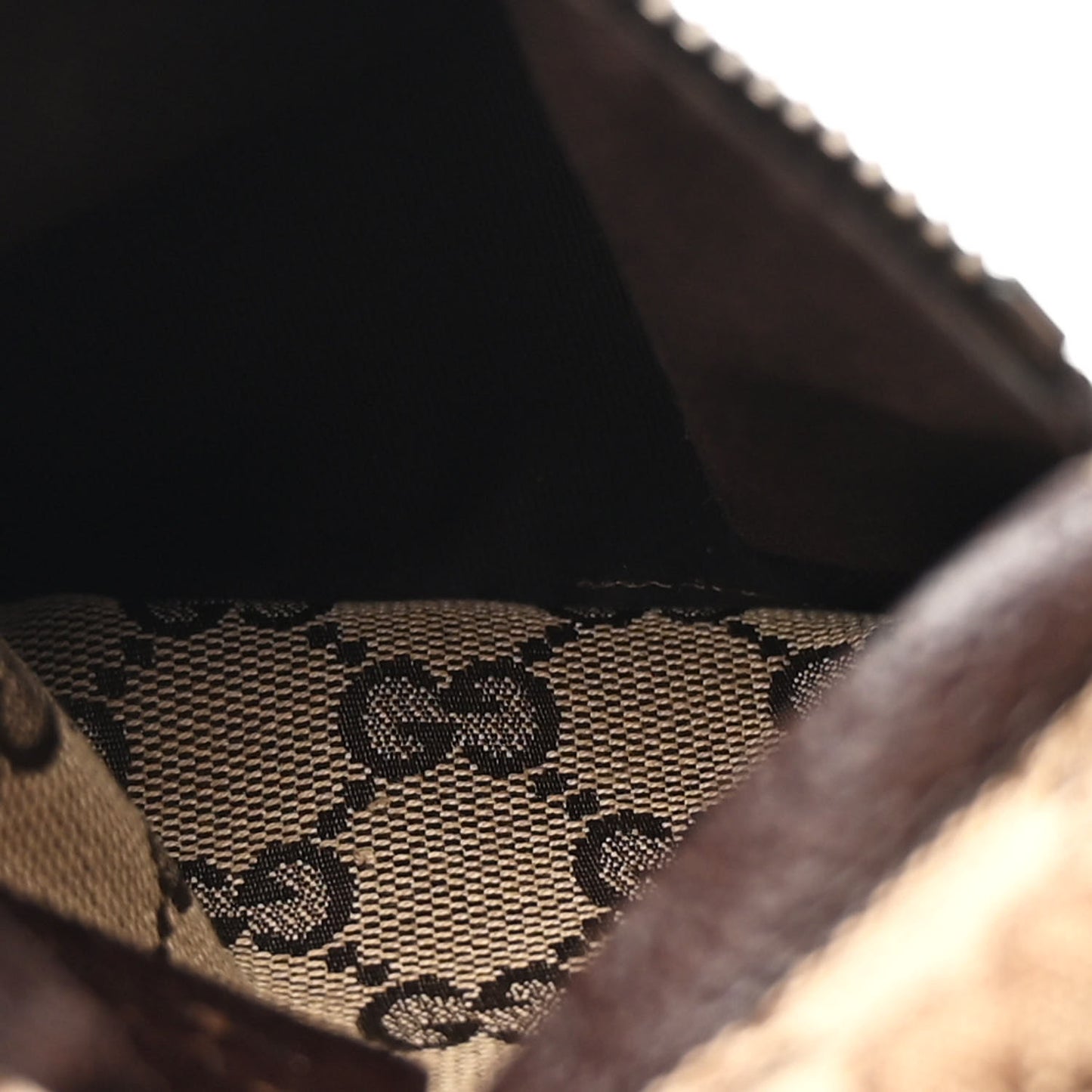 Monogram Web Belt Bag Dark Brown