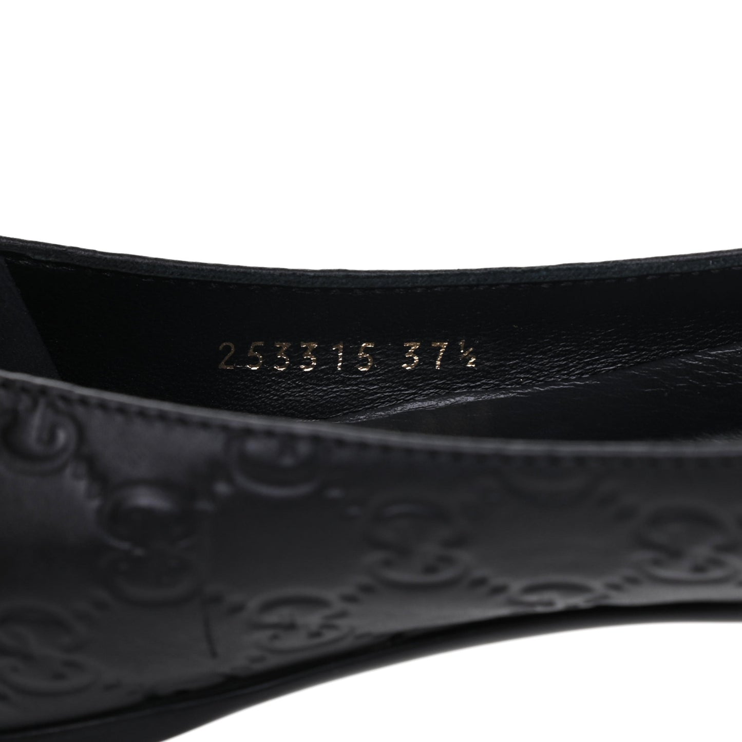 Guccissima Web Flats 37.5 Black