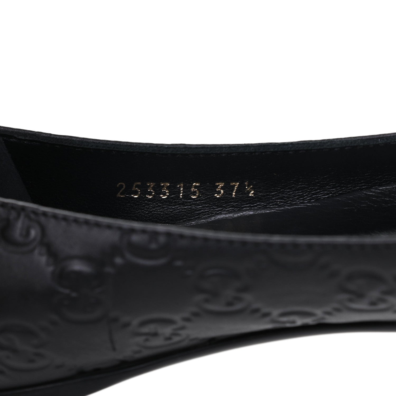 Gucci Guccissima Web Flats 37.5 Black 8 of 13