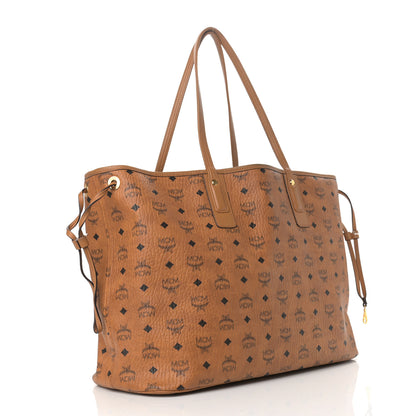 MCM Visetos Large Liz Reversible Shopper Tote Cognac 3 of 17