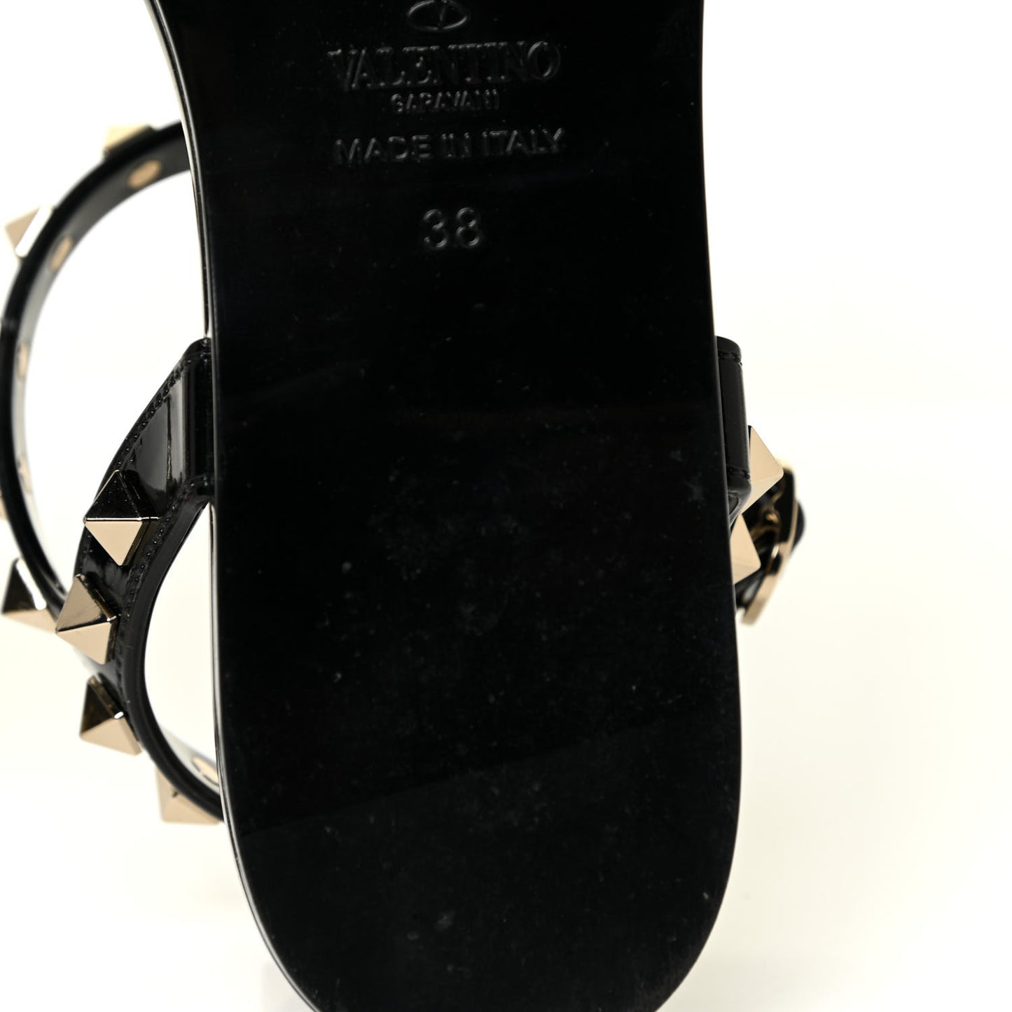 PVC Jelly Rockstud Caged Sandals 38 Black