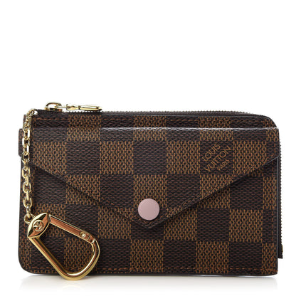 Louis Vuitton Damier Ebene Recto Verso Card Holder Rose Ballerine 1 of 7