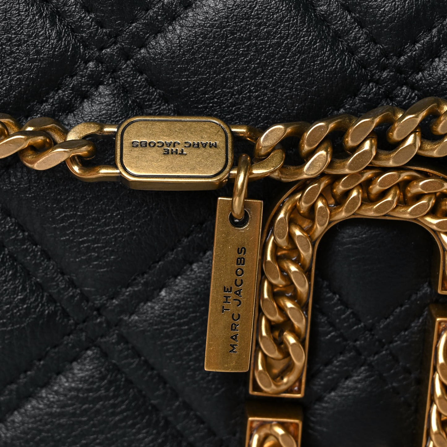 Grained Calfskin Quilted Double Stitched The Status Flap Crossbody Bag Black
