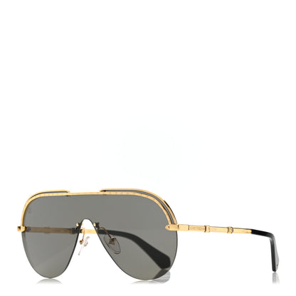 Louis Vuitton Metal Aviator Sunglasses Z1230E Black Gold 1 of 8