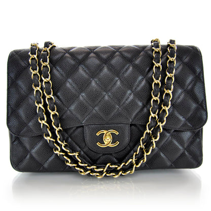 Chanel Caviar Jumbo Single Flap Black 1 of 11