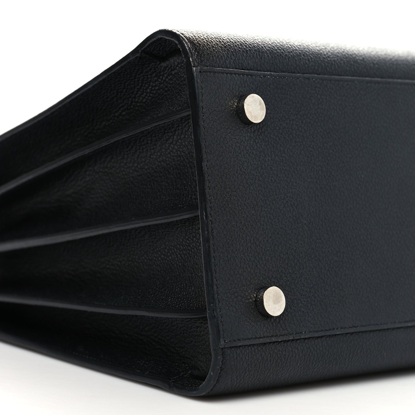 Grained Calfskin Small Sac De Jour Black