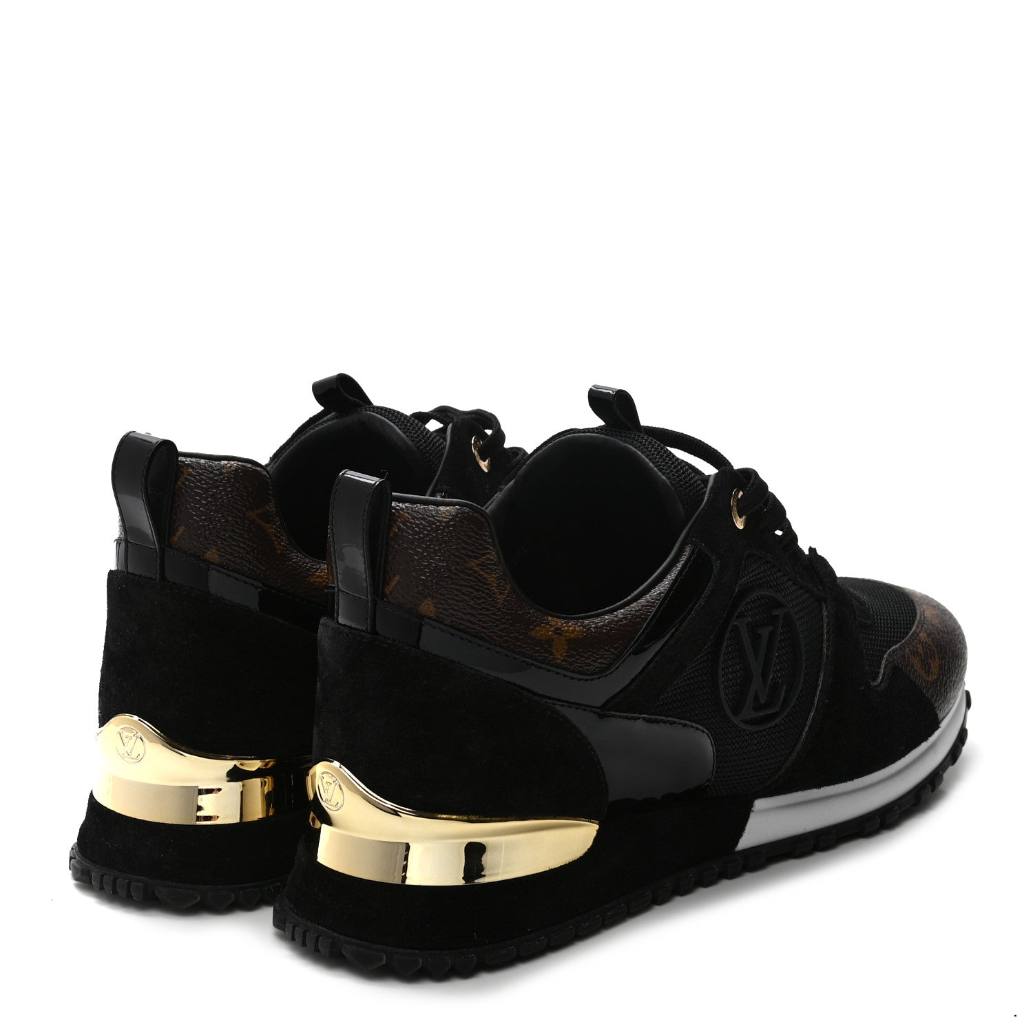 Louis Vuitton Suede Monogram Run Away Sneakers 41 Black 4 of 8