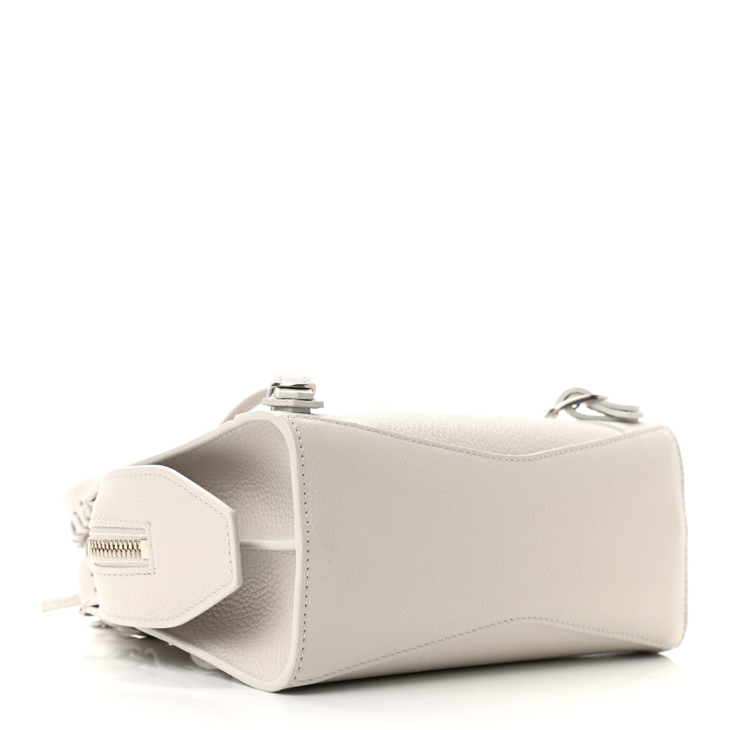 Balenciaga Grained Calfskin Neo Classic Silver Hardware Mini City Chalky White 4 of 10