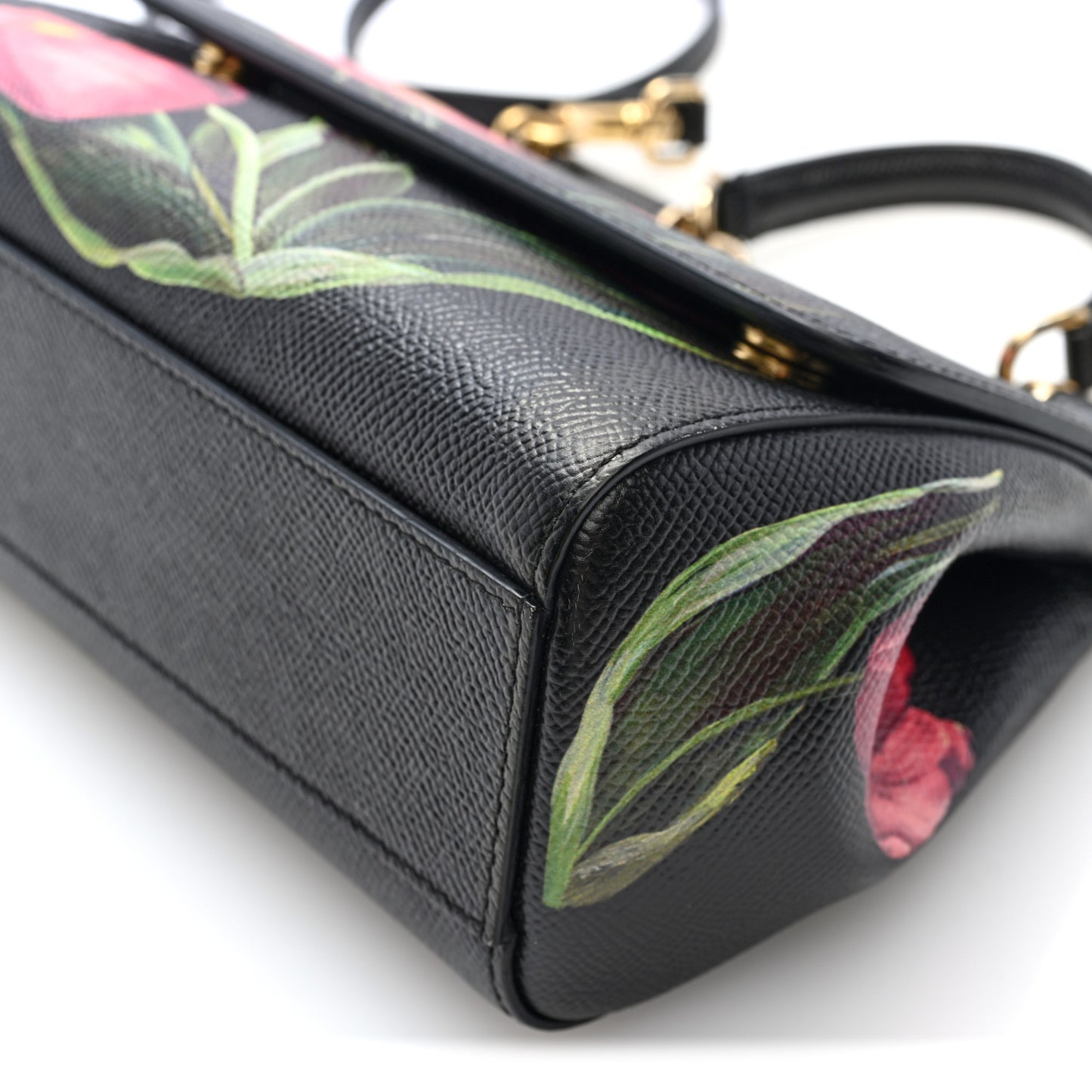 Dauphine Tulip Print Small Miss Sicily Satchel Black