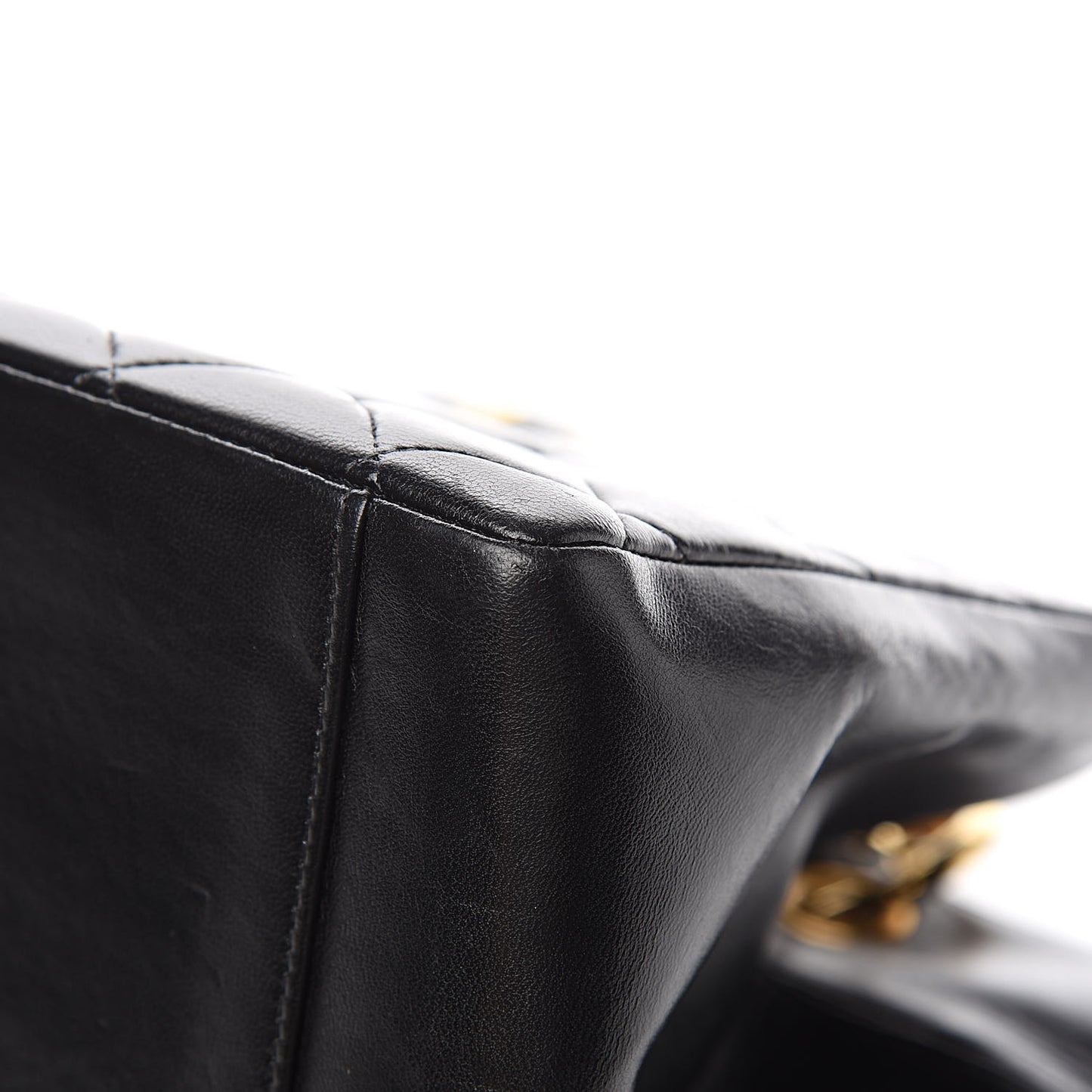 Lambskin Quilted Grand Shopping Tote GST Black