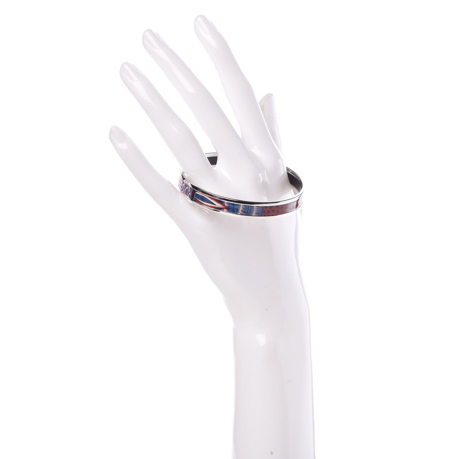 Hermes Enamel Printed Narrow Le Marche De Savana Bracelet 65 Surnaturel 2 of 5