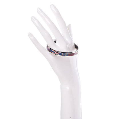 Hermes Enamel Printed Narrow Le Marche De Savana Bracelet 65 Surnaturel 2 of 5