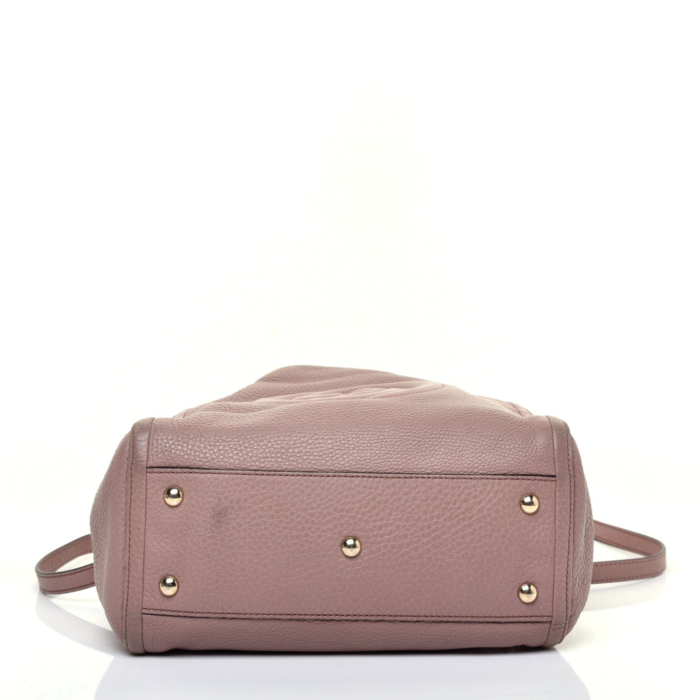 Pebbled Calfskin Small Soho Shoulder Bag Light Pink