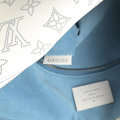 Louis Vuitton Mahina Beaubourg Hobo MM Snow Orage Blue 7 of 11