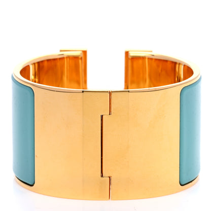 Hermes Enamel Extra Wide Clic Clac H Bracelet PM Emeraude 3 of 4