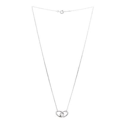 Tiffany Sterling Silver Elsa Peretti Interlocking Ovals Pendant Necklace 3 of 5