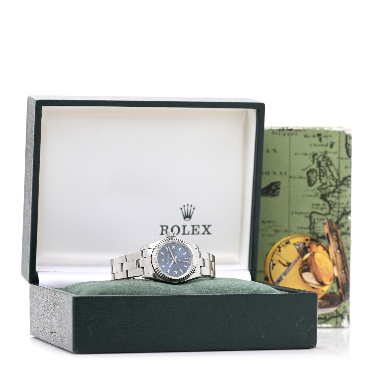 Rolex Stainless Steel 25mm Oyster Perpetual Watch Blue 67194 5 of 5