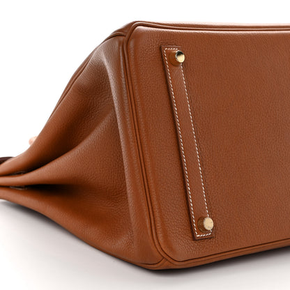 Hermes Natural Barenia Faubourg Birkin 35 Fauve 9 of 17