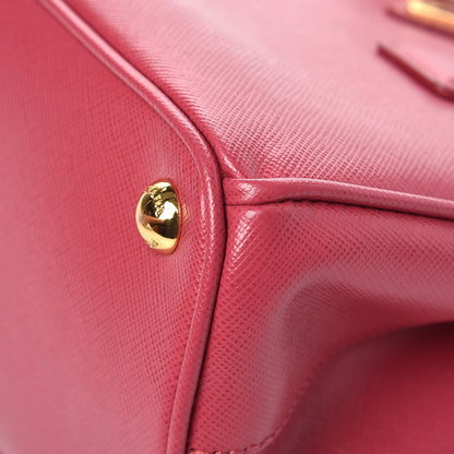Prada Saffiano Mini Galleria Double Zip Tote Peonia 9 of 13