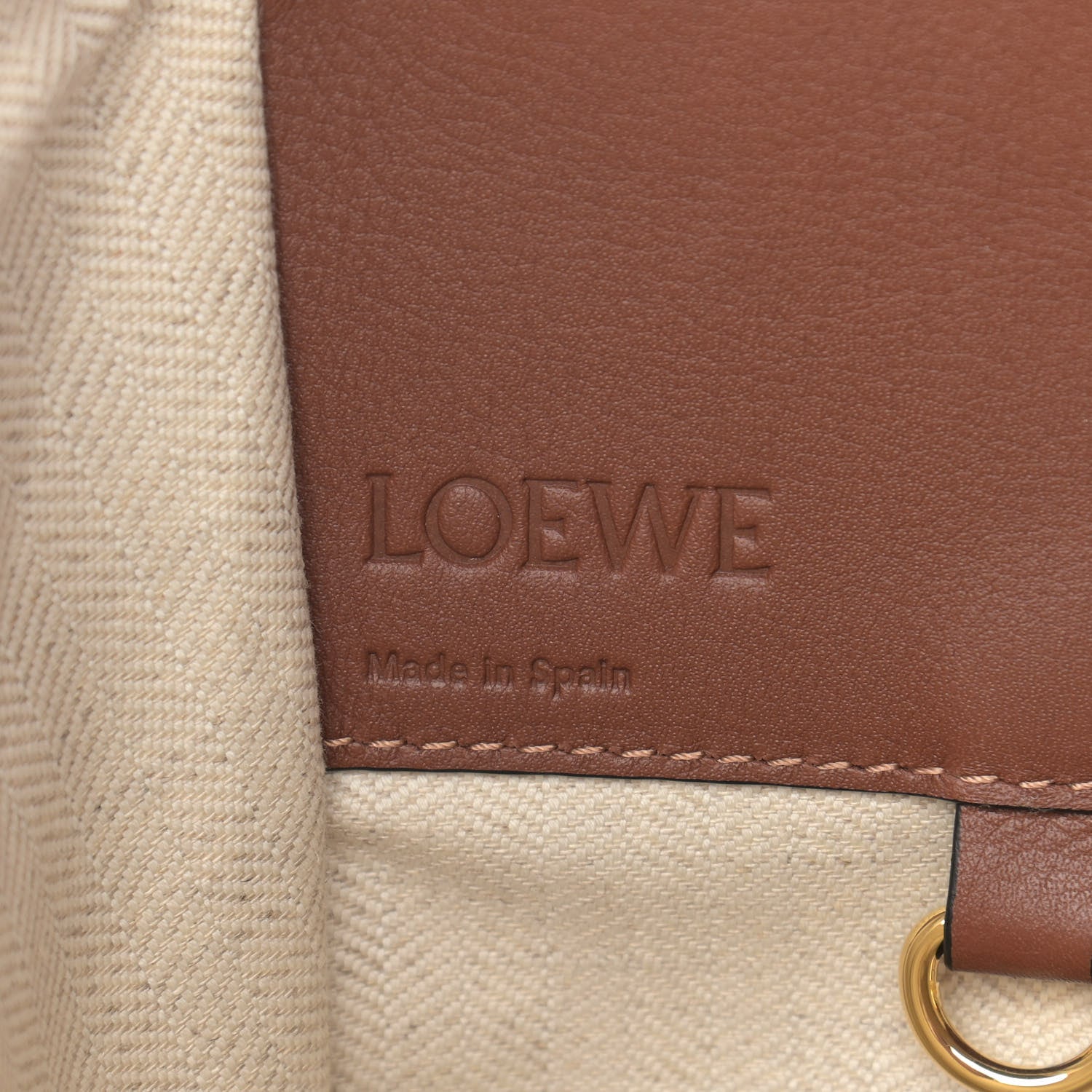 Loewe Grained Calfskin Small Hammock Shoulder Bag Tan 6 of 11