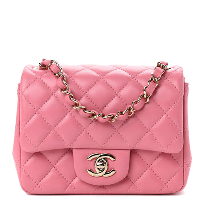 Chanel Lambskin Quilted Mini Square Flap Pink 1 of 9