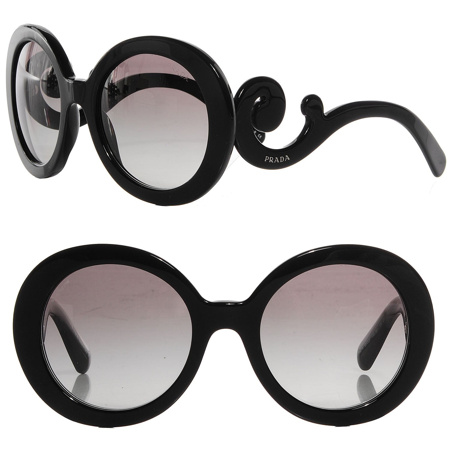 Prada Baroque Sunglasses SPR 27N Black 1 of 5