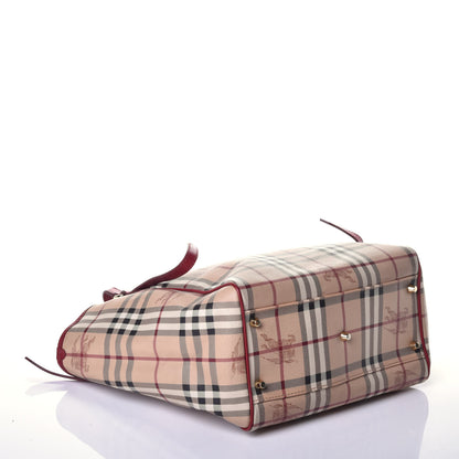 Burberry Haymarket Check Small Canterbury Tote Military Red 4 of 9