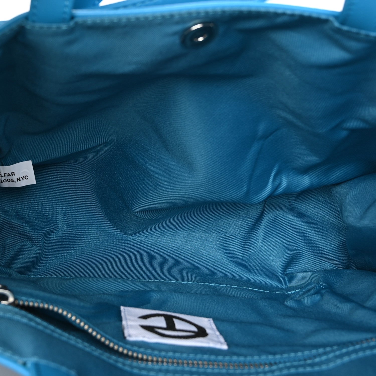 Telfar Vegan Leather Medium Shopping Bag Cyan 5 of 7