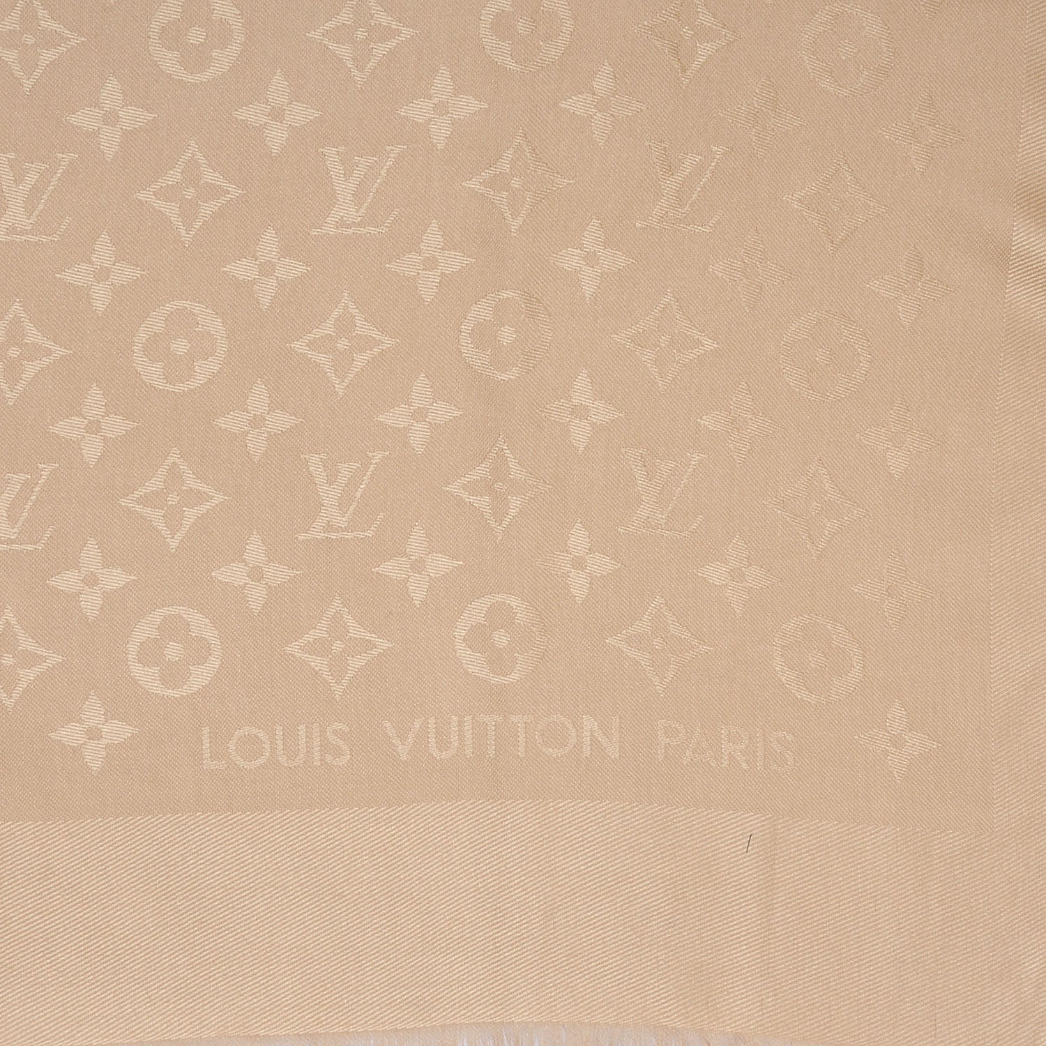 Louis Vuitton Silk Wool Monogram Shawl Nude 1 of 5