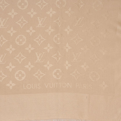 Louis Vuitton Silk Wool Monogram Shawl Nude 1 of 5