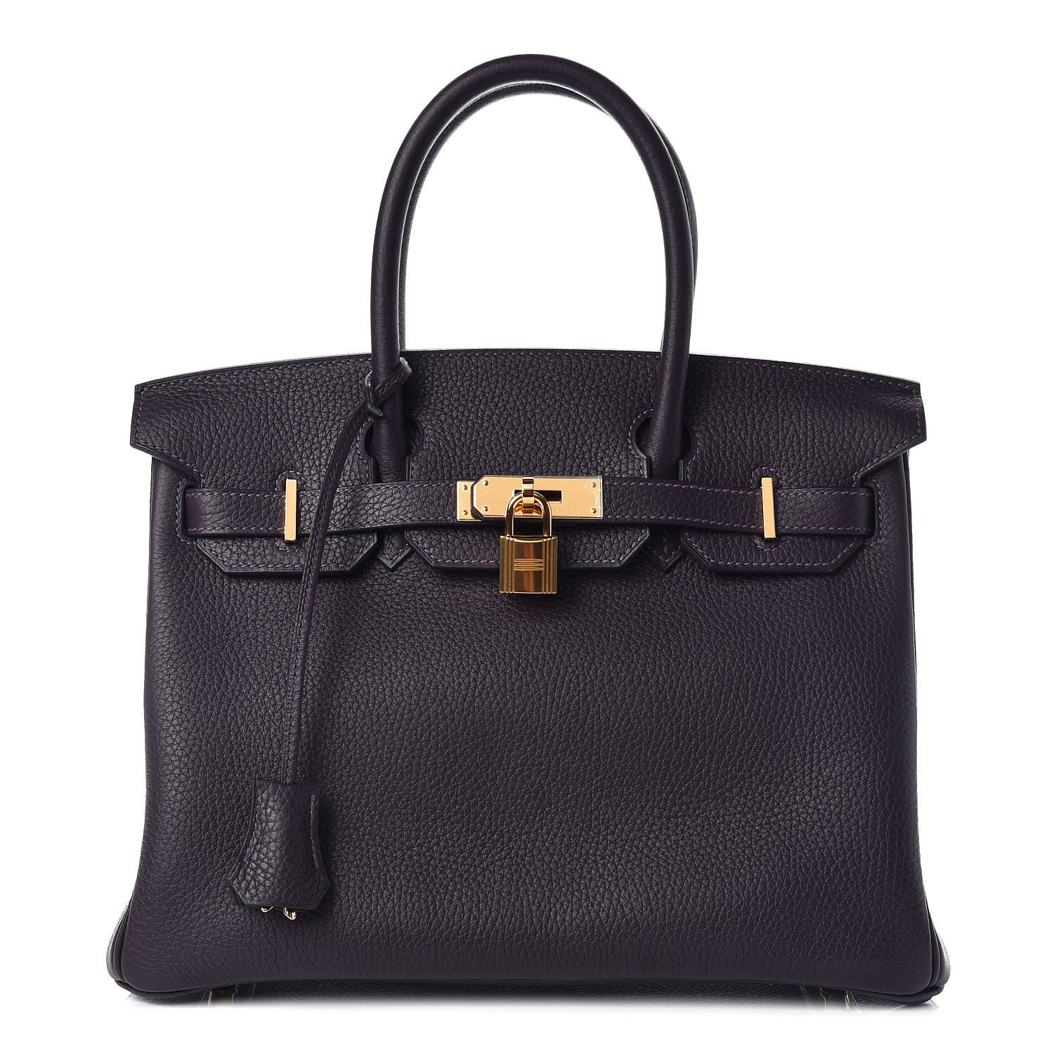Hermes Taurillon Clemence Birkin 30 Raisin 1 of 39