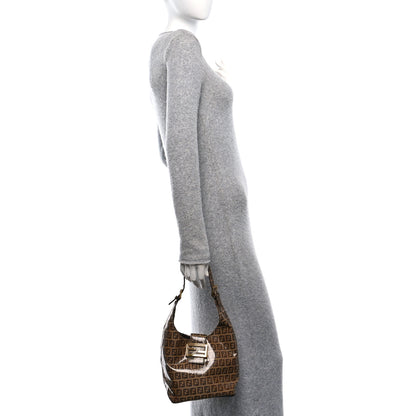 Fendi Vinyl Zucchino Hobo Tobacco 2 of 10