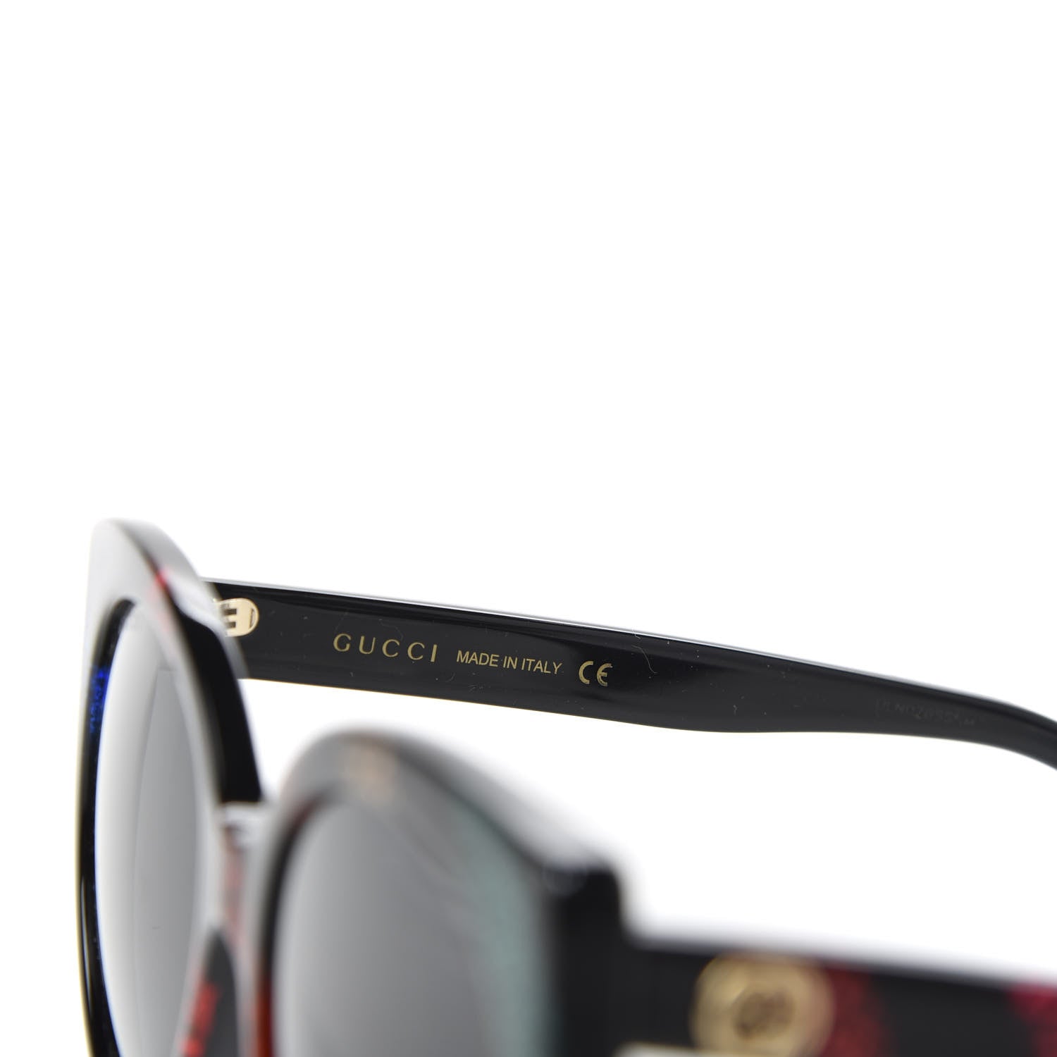 Gucci Cat Eye Glitter Sunglasses GG 0325S Black 5 of 8