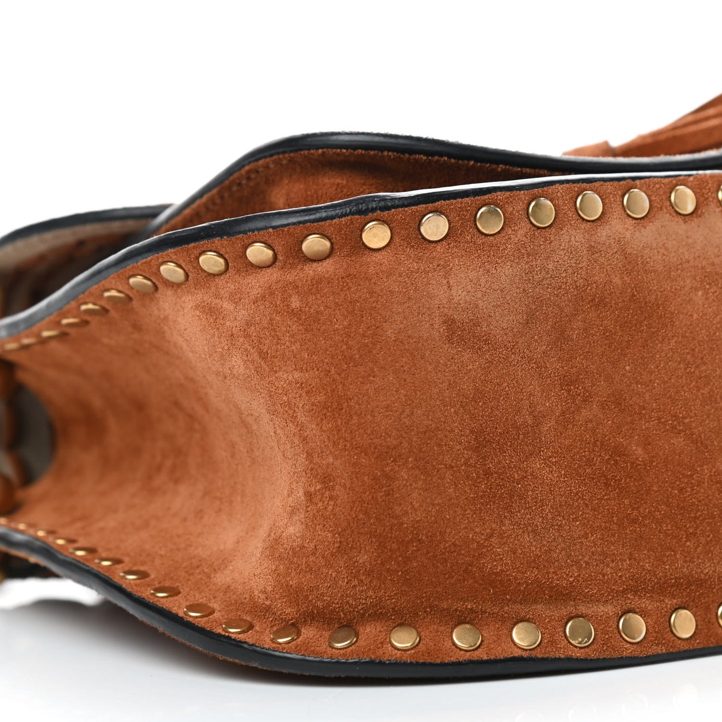 Suede Calfskin Braided Mini Hudson Shoulder Bag Caramel