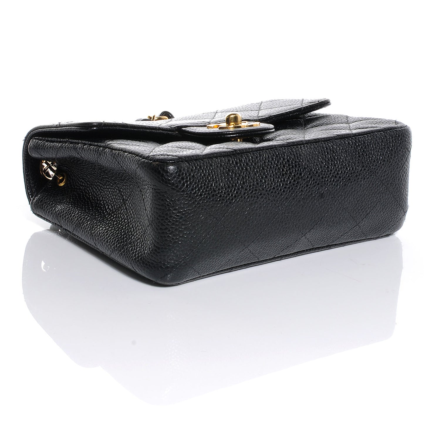 Caviar Quilted Mini Flap Black