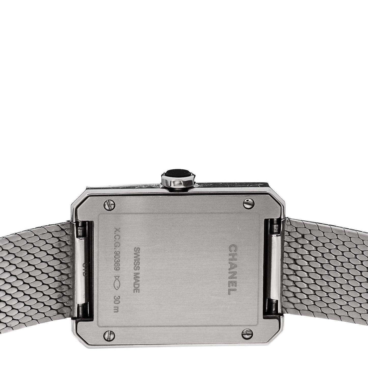 Stainless Steel Diamond Bezel 21mm Boy-friend Tweed Quartz Watch Black
